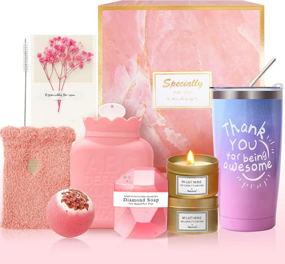 Unique Birthday Gifts Baskets,Valentines Day Gifts for Her for Women Girlfriend Wife, Relaxing Spa Care Basket Self Care Get Well Soon Gifts Set for Mom Her Friend Sister Wife Teacher