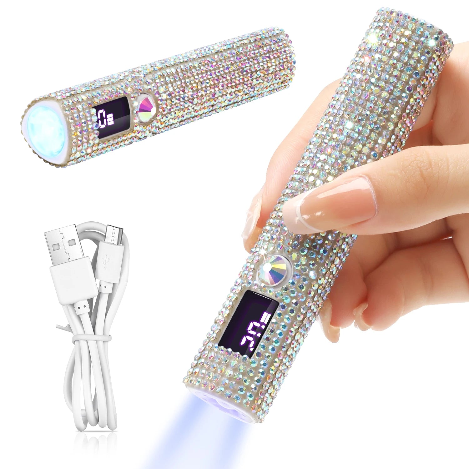 Handheld Nail Dryer Lamp UV/LED Nail Curing All Gel Polish Nail Art Tool USB Rechargeabl Quick Dry Nail Lamp