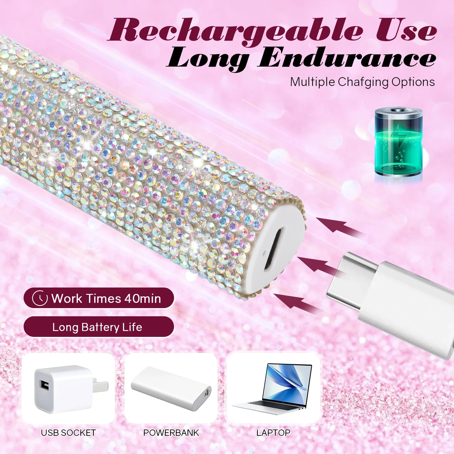 Handheld Nail Dryer Lamp UV/LED Nail Curing All Gel Polish Nail Art Tool USB Rechargeabl Quick Dry Nail Lamp