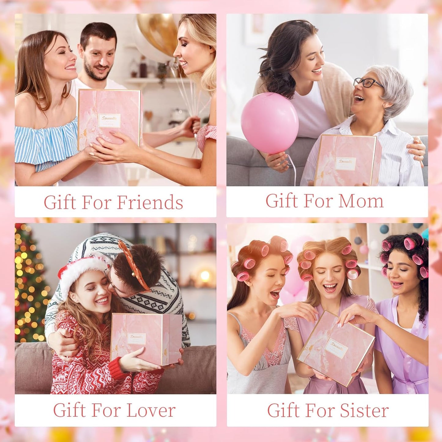 Unique Birthday Gifts Baskets,Valentines Day Gifts for Her for Women Girlfriend Wife, Relaxing Spa Care Basket Self Care Get Well Soon Gifts Set for Mom Her Friend Sister Wife Teacher